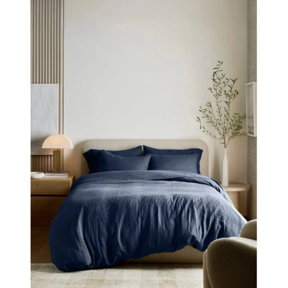 Quince Navy Blue Duvet Cover